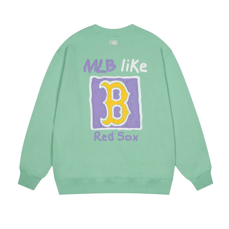 Áo thun tay dài cổ tròn dáng rộng in họa tiết mlb graffiti cá tính thời trang dành cho cặp đôi | BigBuy360 - bigbuy360.vn