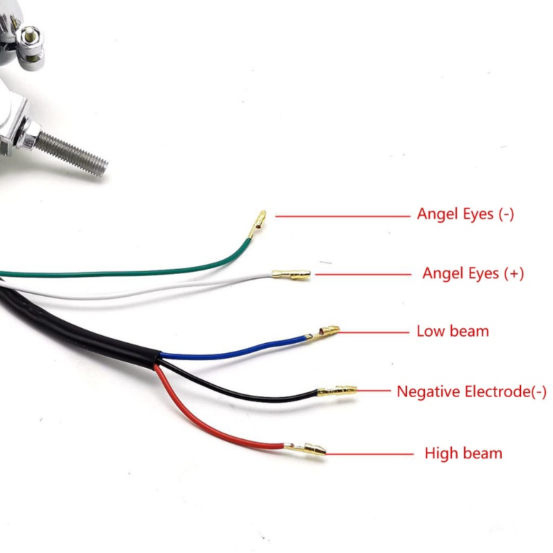 Đèn Pha LED 12V Hình Đôi Mắt Thiên Thần Chống Sương Mù Chống Thấm Nước Dễ Lắp Đặt Dành Cho Xe Máy