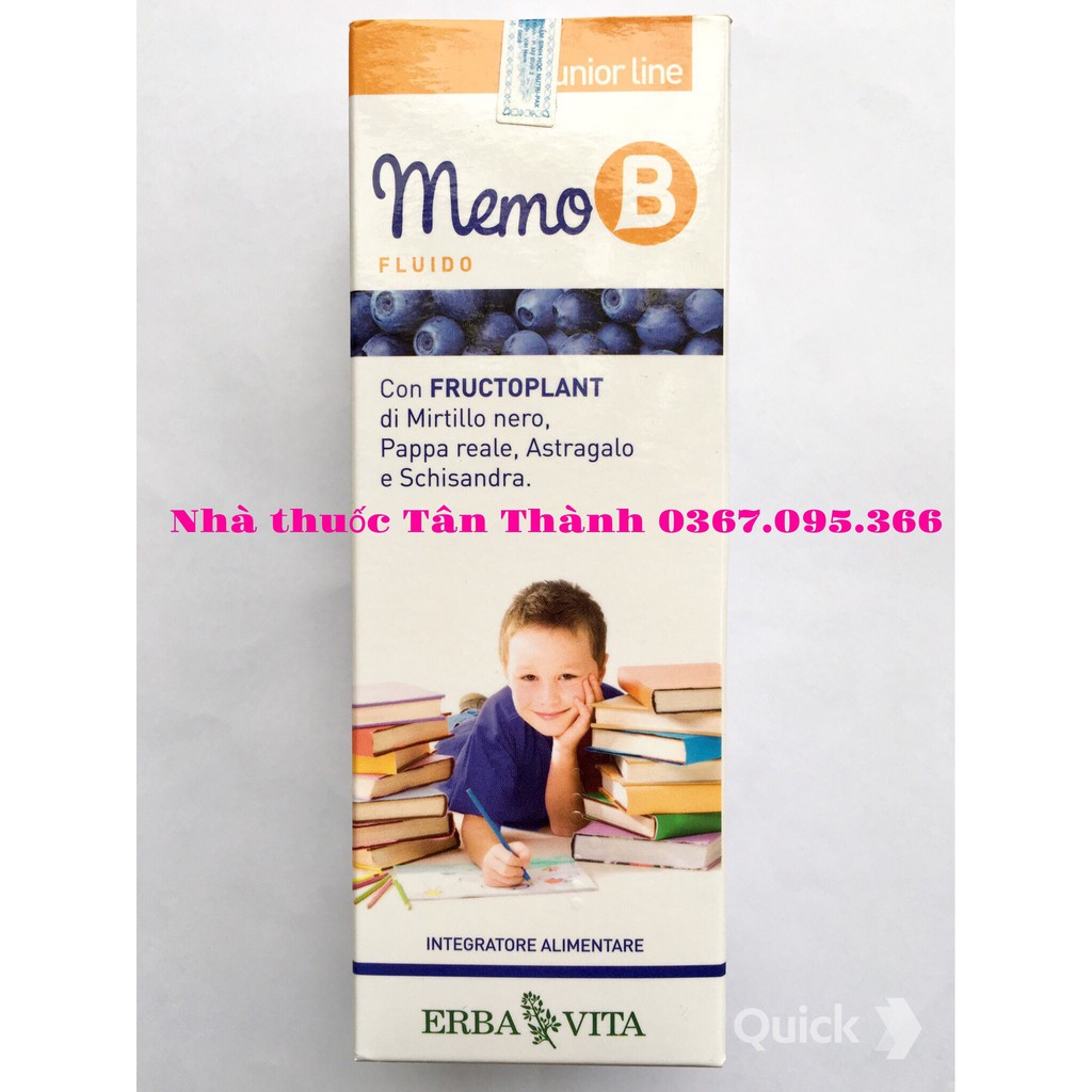 Memo B - Bổ não cho bé nhanh nói - thông minh - tập trung học tập