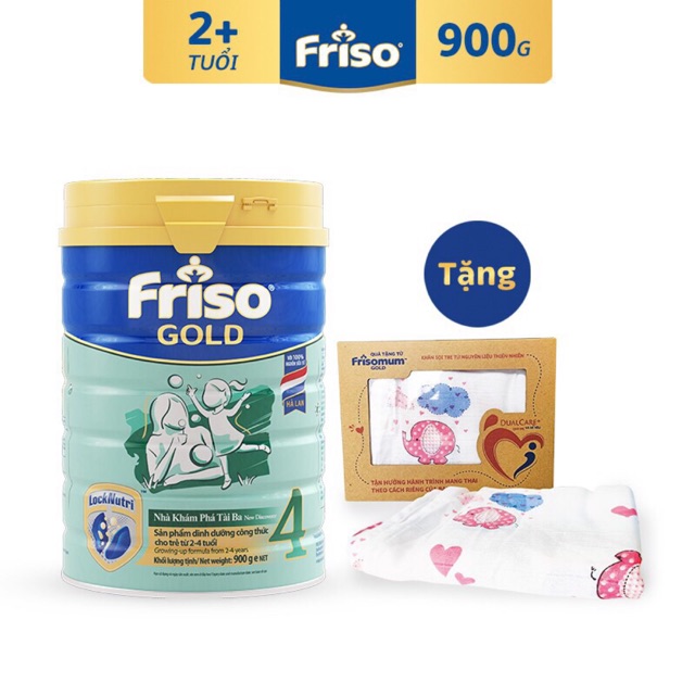 [Tặng hộp khăn sữa]Sữa Friso gold 4 900g