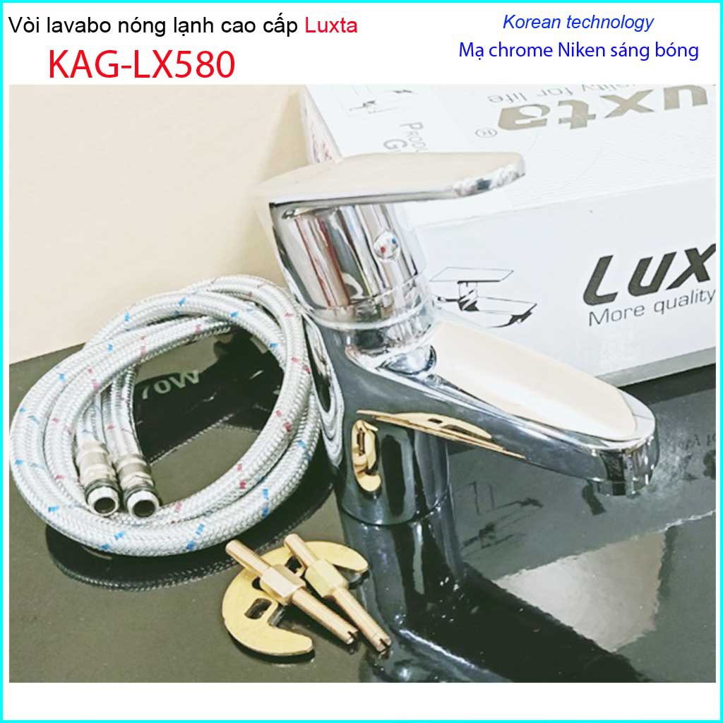 Vòi lavabo nóng lạnh Luxta KAG--LX580, Vòi chậu rửa gật gù cao cấp KAG-LX581