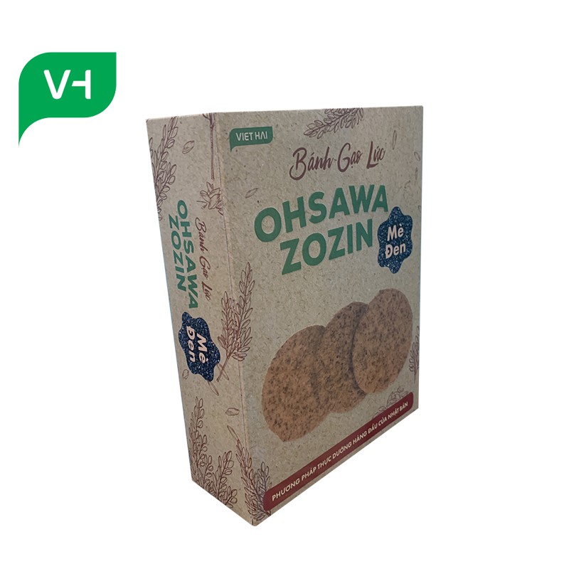 Bánh gạo lứt OHSAWA ZOZIN Mè Đen 125g - Ăn vặt giảm cân không lo béo 100% từ gạo lứt | BigBuy360 - bigbuy360.vn