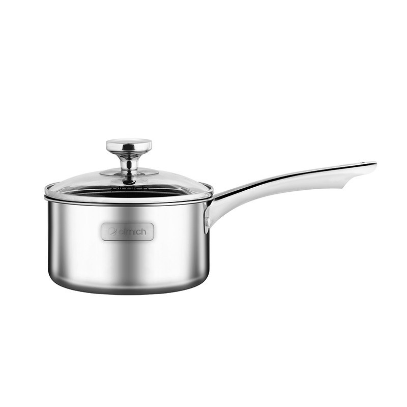 Quánh Elmich Inox 2 lớp chống dính đáy liền Tri-max EL-3783 size 14cm