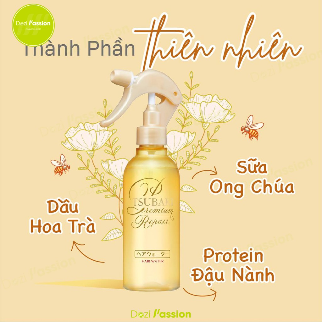 Xịt dưỡng tóc Tsubaki Phục Hồi Hư Tổn, Ngăn Rụng Tóc - Tsubaki Premium Repair Hair Water 220ml