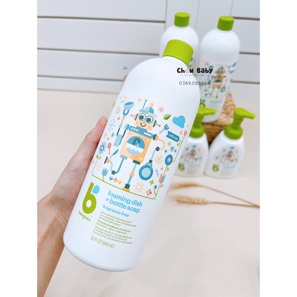 Nước rửa bình hữu cơ Babyganics Mỹ