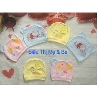 Set 3 Cái Mũ Vải Sơ Sinh - Hàng Việt Nam. Mũ Che Thóp Cho  Bé Trai Bé Gái 0-6 Tháng
