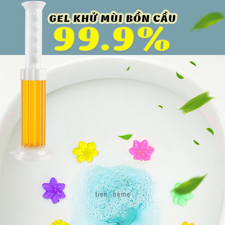 Gel khử mùi bồn cầu hình bông hoa khử mùi 99.9% toilet, 6 mùi hương đặc trưng Hàn Quốc