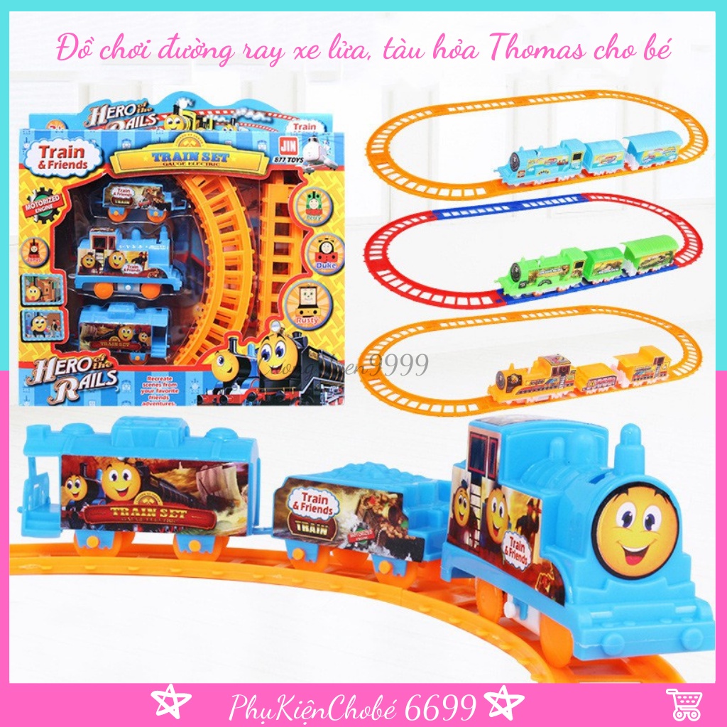 Đồ chơi đường ray xe lửa, tàu hỏa Thomas cho bé , ghép mô hình lắp ráp