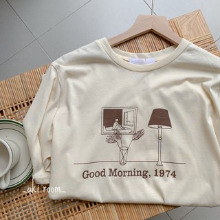 Áo pull cộc tay hình Good Morning