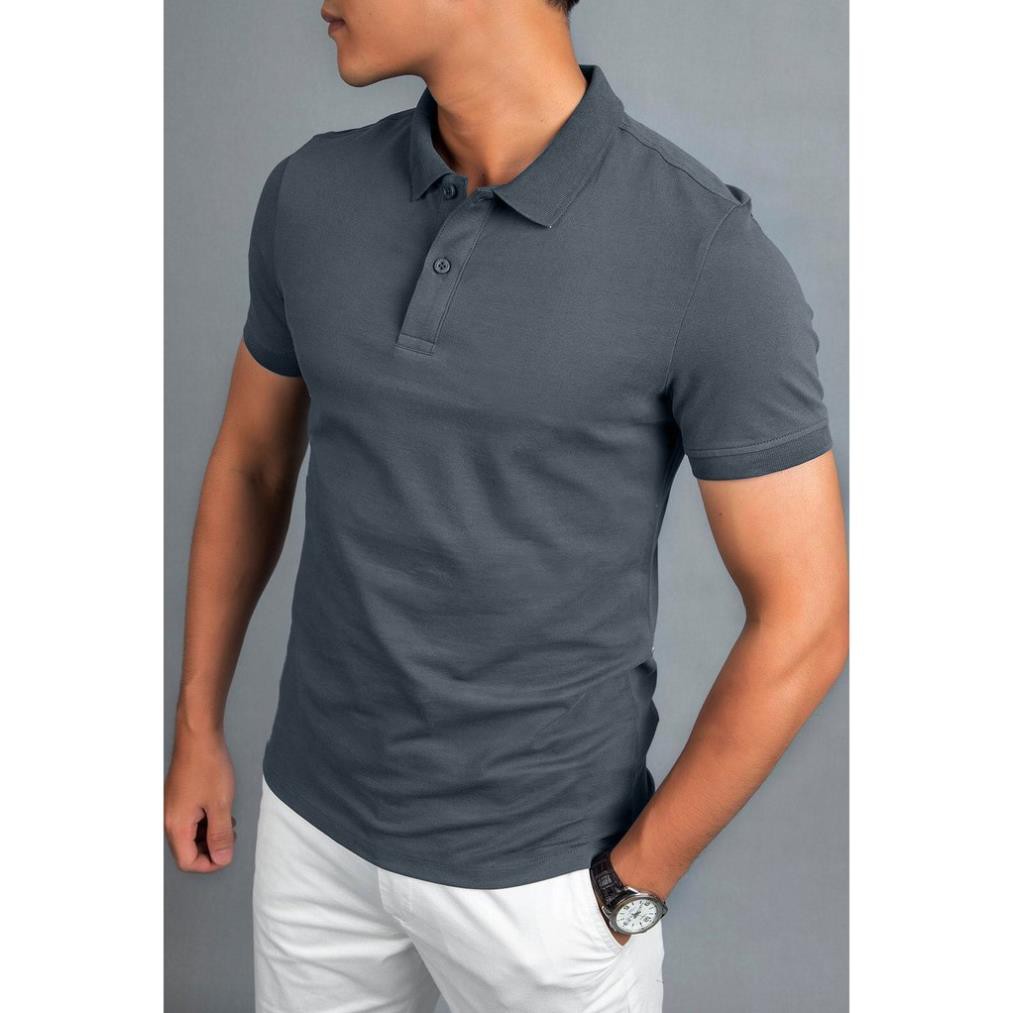 Áo thun nam POLO trơn chất liệu cotton cao cấp ngắn tay bảng màu pastel cực hot ! ་
