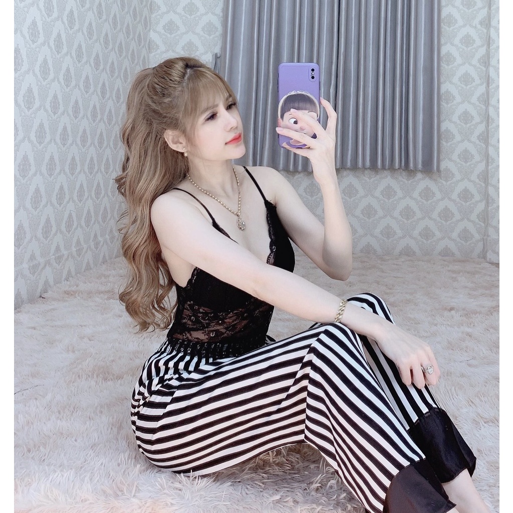 Set choàng sexy gợi cảm, siêu xinh gợi cảm, chất lạu satin mango giá xưởng- Set03sọc