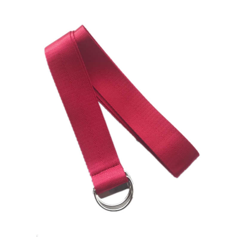 Dây thắt lưng canvas màu trơn có khóa vòng bản rộng phong cách Harajuku Hàn Quốc dành cho nữ