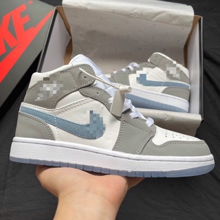 Giày sneaker - nam và nữ - jd xám xanh cổ cao - hàng chuẩn 1:1