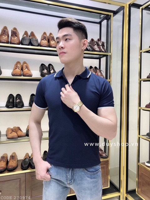 ÁO POLO NAM CỔ PHỐI VIỀN CÓ 5 MÀU