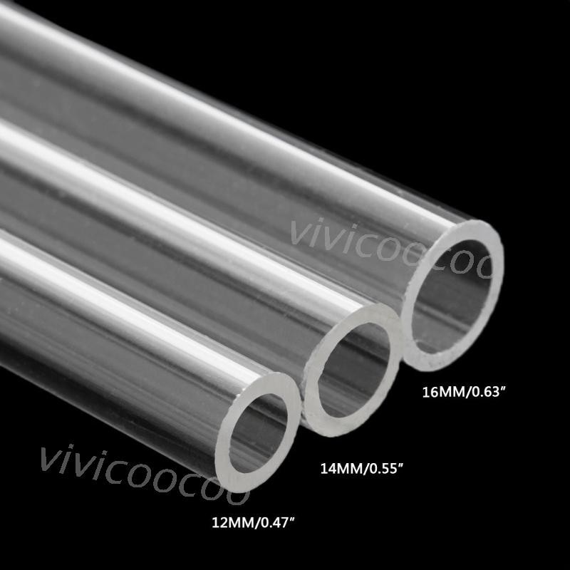 Ống Cứng Acrylic Trong Suốt 12mm 14mm 16mm Cho Pc Dài 50cm