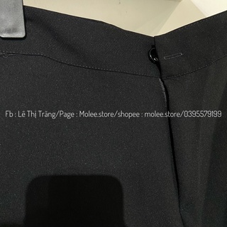 [Ảnh thật] Quần ống loe xẻ cạp cao
