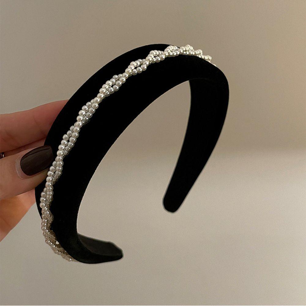 Băng Đô Cài Tóc Bằng Xốp Dày Dặn Phong Cách Pháp Thời Trang Cho Nữ