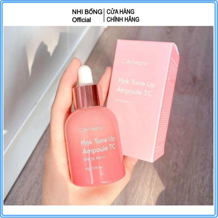 Serum trắng da -Tinh chất dưỡng trắng nâng tone chống nắng Pink Tone Up Ampoule SPF 50+ PA+++ Hàn Quốc 30ml