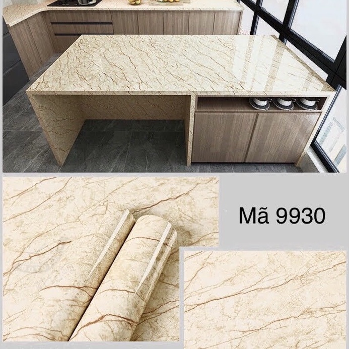 Giấy Giả Vân Đá, Decal Giả Đá, Dán Bếp, Chống Nước Chống Dầu Mỡ