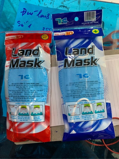 SIÊU RẺ. Túi 6 CHIẾC Khẩu trang Land mask 3D xuất Hàn. | BigBuy360 - bigbuy360.vn
