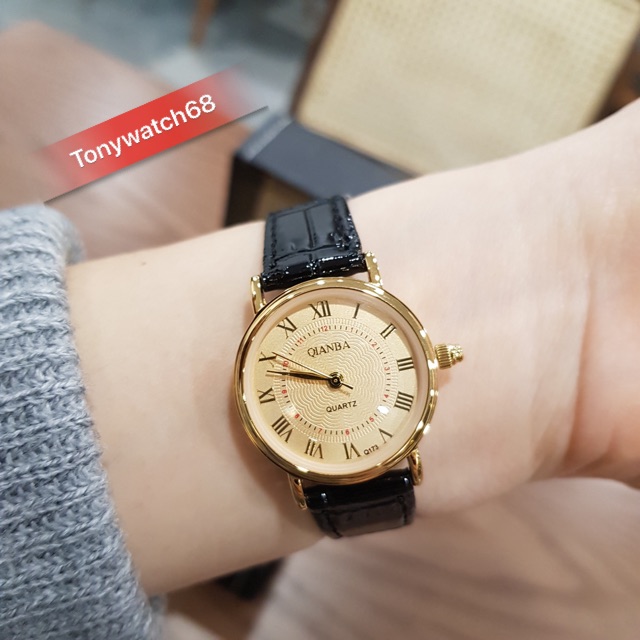 Đồng hồ nữ dây da Qianba chống nước chính hãng Tony Watch 68 giá rẻ