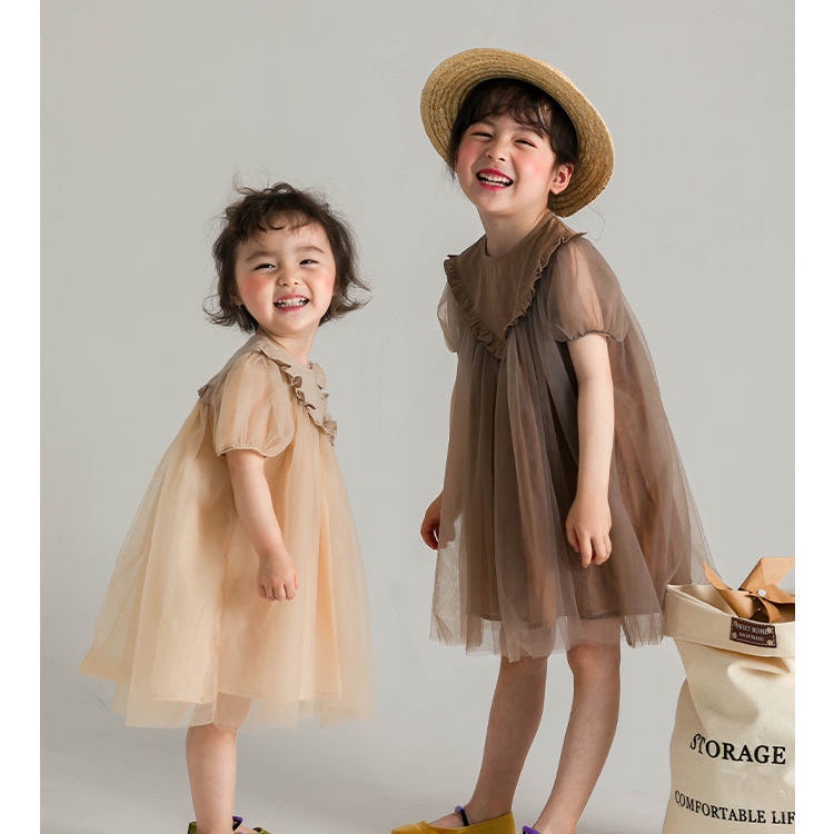 Đầm Công Chúa Dáng Rộng Bằng Vải Tuyn Thoáng Khí Thời Trang Mùa Hè Hàn Quốc Thiết Kế Kiểu Công Chúa Thời Trang Mùa Hè Dành Cho Bé Gái 2022