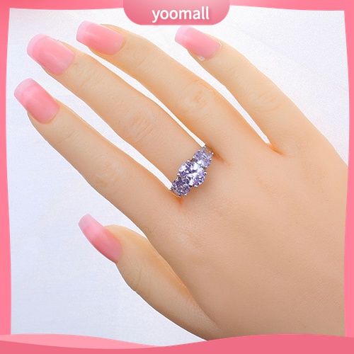 Yomall♡ Nhẫn ĐíNh Đá BằNg ĐồNg 6-10 ThờI Trang