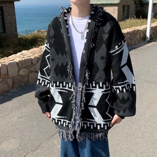 Áo len nam cadigan fom rộng họa tiết rách độc lạ hottrend không sợ đụng hàng