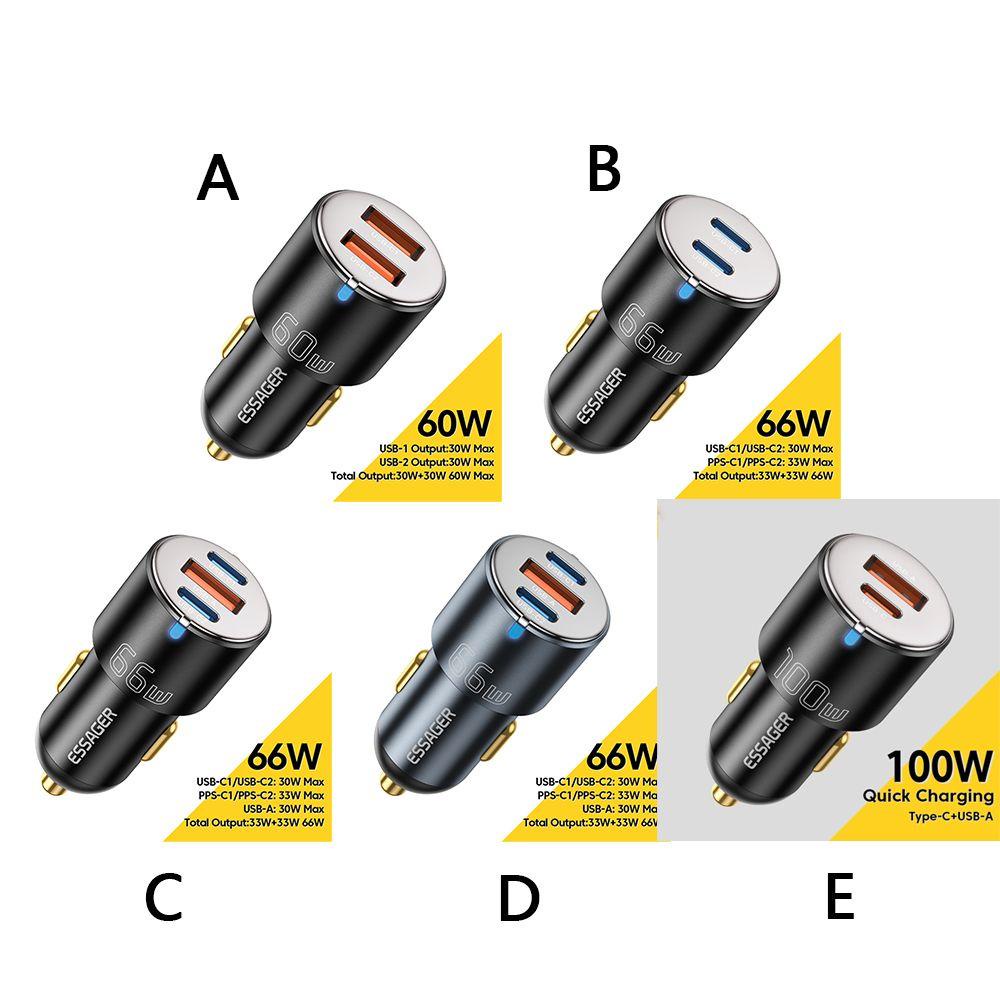 Ổ Cắm Sạc Nhanh 100W QC3.0 Type C Cho Xe Hơi