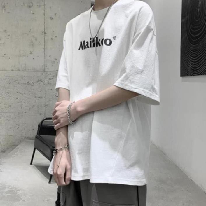 Áo thun tay lỡ nam nữ unisex MAILKOO basic tee phông form rộng oversize 2 màu trắng và đen cotton dáng xuông A101 | BigBuy360 - bigbuy360.vn