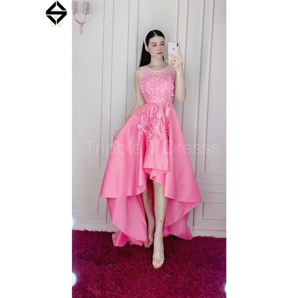 Đầm dự tiệc đuôi tôm phối ren TRIPBLE T DRESS -size M/L (kèm ảnh/video thật) MS35V