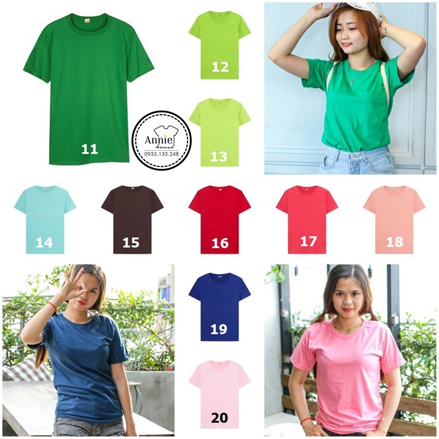 Áo thun trơn nhiều màu Thái Lan, unisex Nam Nữ | Shopee Việt Nam. Mẫu mới 2019. Còn hàng