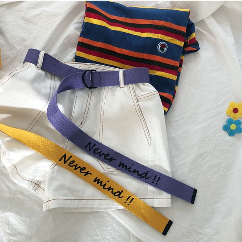 Thắt lưng canvas khóa đôi thời trang tùy chọn màu sắc