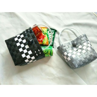 Giỏ đan dây nhựa mini