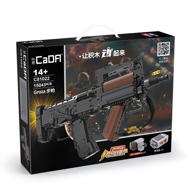 Đồ Chơi Lắp Ghép Lego Mô Hình Súng Rifle Groza-Black Với 1504 Mảnh Ghép Sử Dụng Động Cơ Chạy Bằng Pin