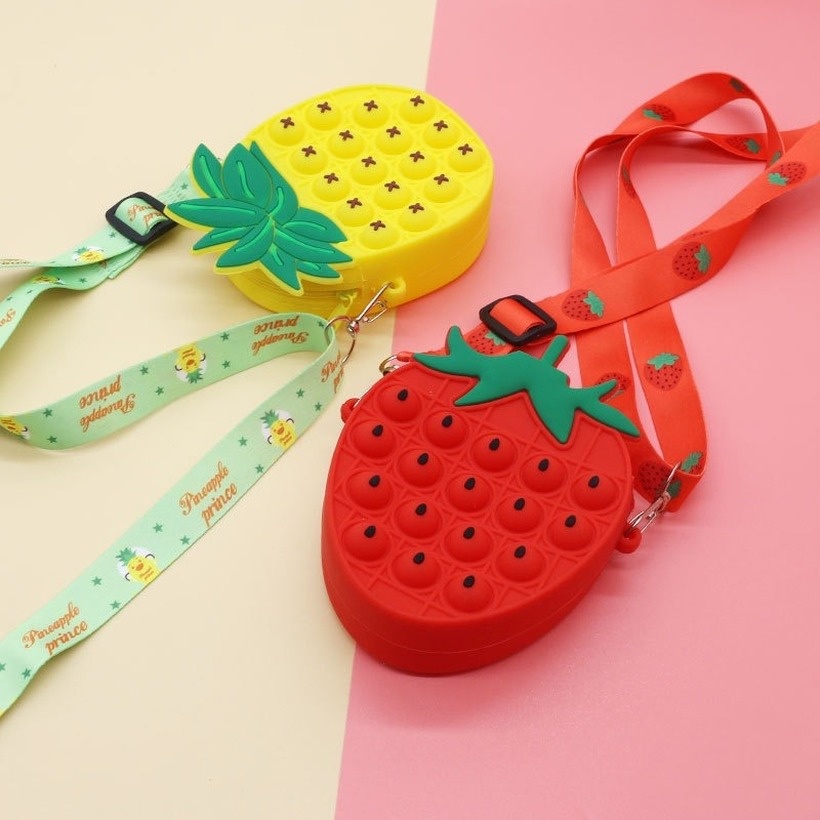 【Free Gift】Pop it Con kỳ lân Messenger cái túi Túi đeo vai Push Bubble Sensory Fidget Giải phóng đồ căng thẳng