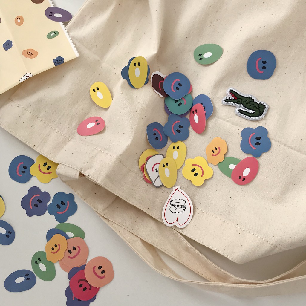 Set 110 miếng dán hình mặt cười dễ thương dùng để trang trí sổ tay