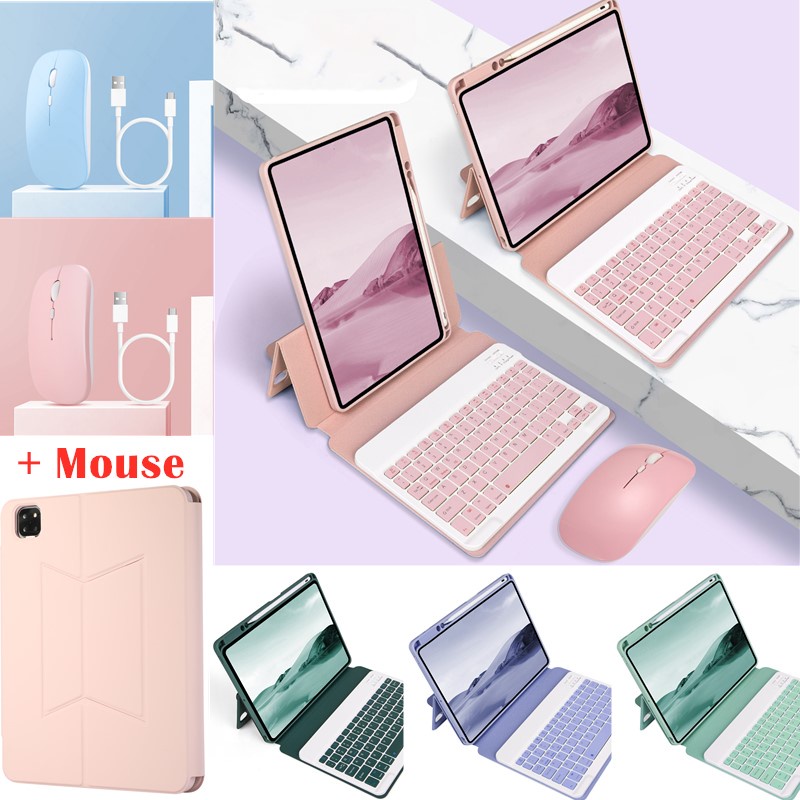 Bao Da Máy Tính Bảng Có Bàn Phím Bluetooth Không Dây + Giá Đỡ Có Thể Tháo Rời Cho iPad Pro Air 10.5" 10.9" 11" iPad 10.2" 7th/8th/9th Gen 2019/2020/2021