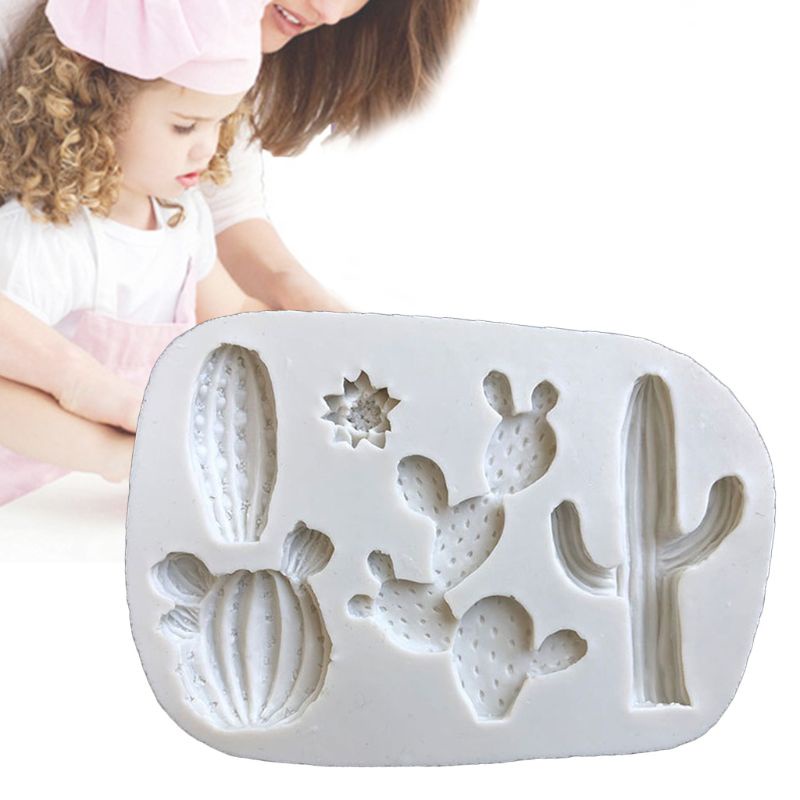 Khuôn silicon hình chậu cây xương rồng làm đồ thủ công diy từ nhựa resin epoxy