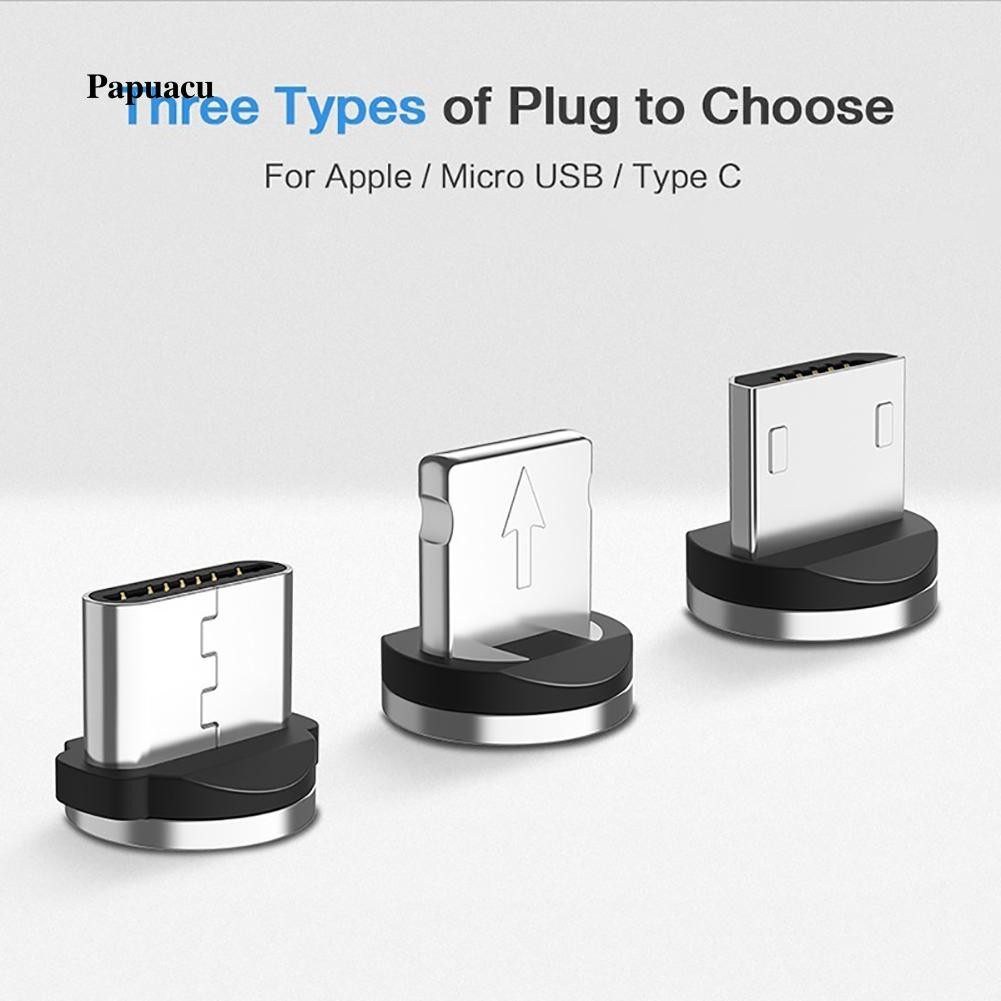 Dây cáp sạc cổng USB/Type-C/8Pin đầu nam châm tiện dụng