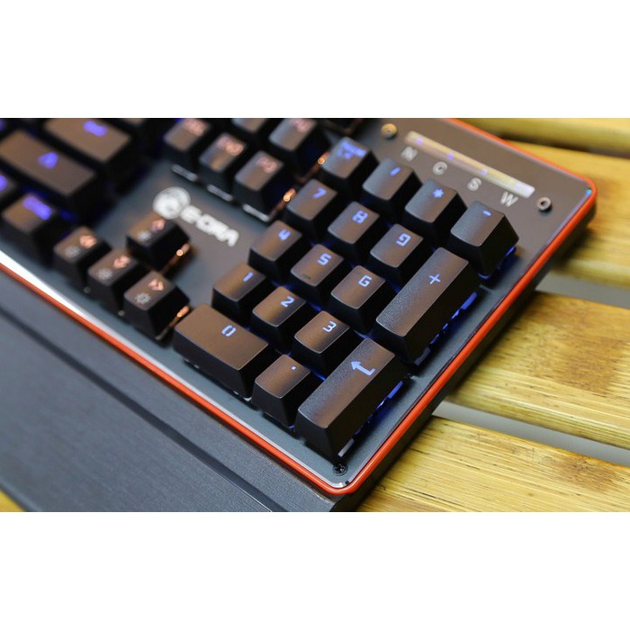 Bàn phím cơ Gaming E-DRA EK300 - Blue switch - Chống nước tuyệt đối - Có kê tay - Led 7 màu - BH 24 tháng