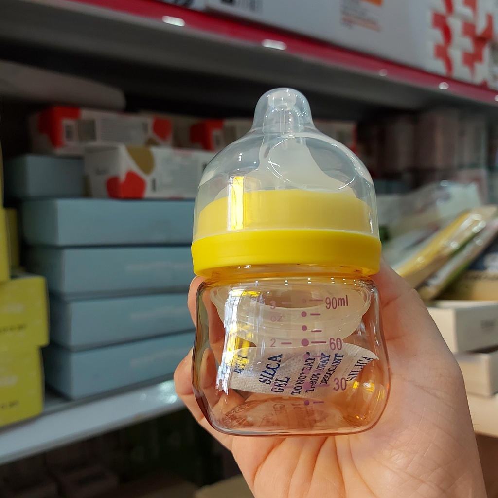 Bình sữa PPSU 90ml có cảm biến nhiệt Kichilachi