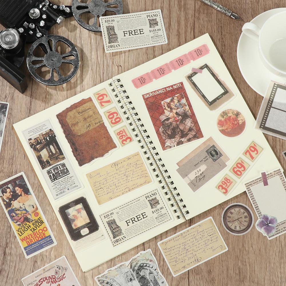 RAINBOW Thẻ Giấy Dán Trang Trí Album Ảnh Sáng Tạo Phong Cách Vintage