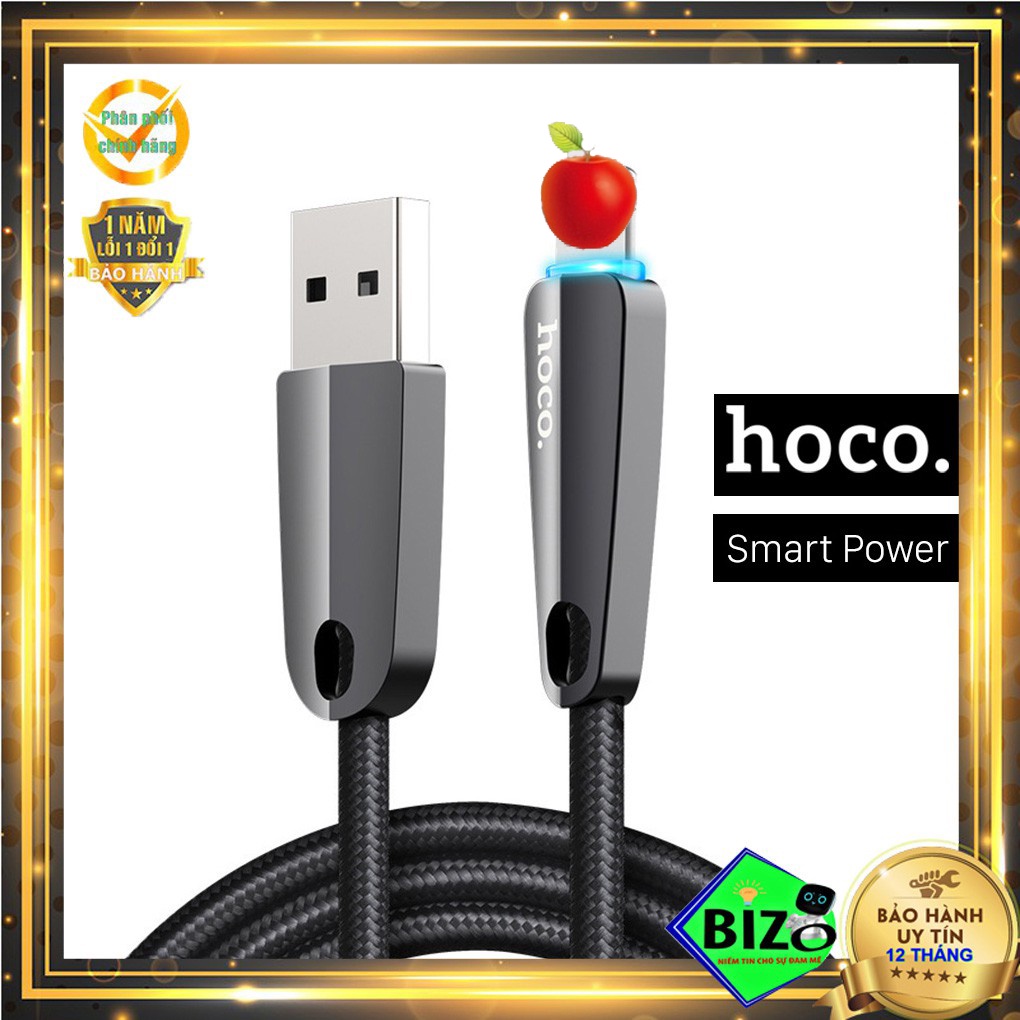 Cáp sạc nhanh tự ngắt, dây sạc samsung sạc nhanh tự ngắt HOCO U35 dài 1,2m
