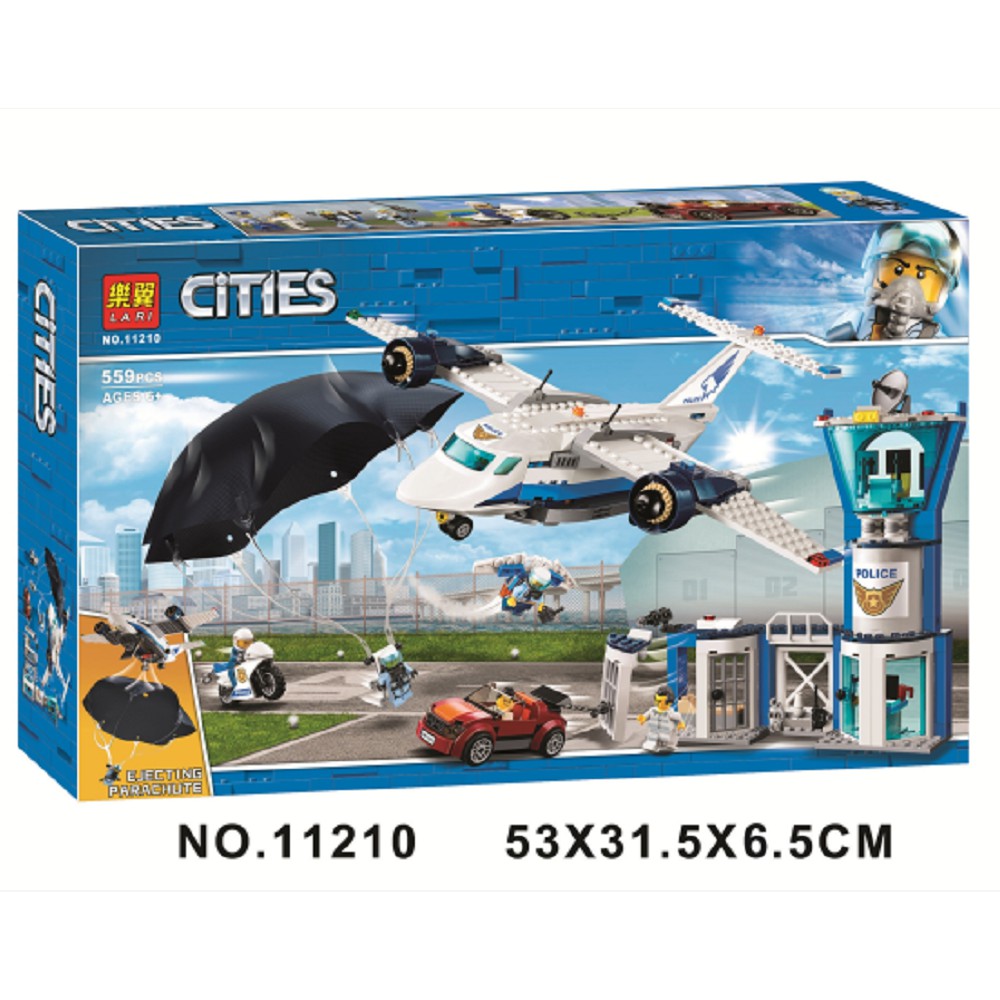 Đồ chơi Lắp ghép Mô hình Sky Police Air Base Bela 11210 Đồ chơi lắp ráp Sân Bay Cảnh Sát