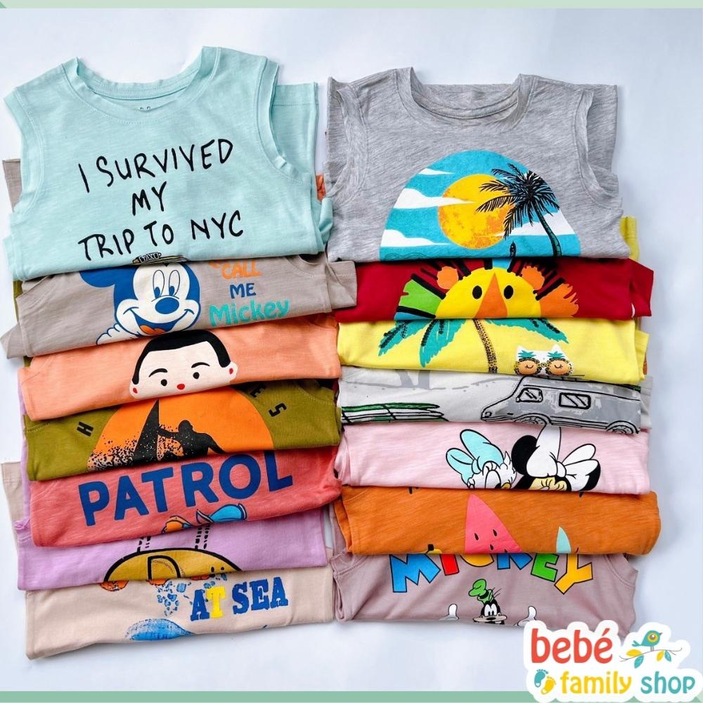 Bộ quần áo bé trai bé gái 1 đến 6 tuổi đồ bộ ba lỗ cho bé thun cotton cao cấp - STRB