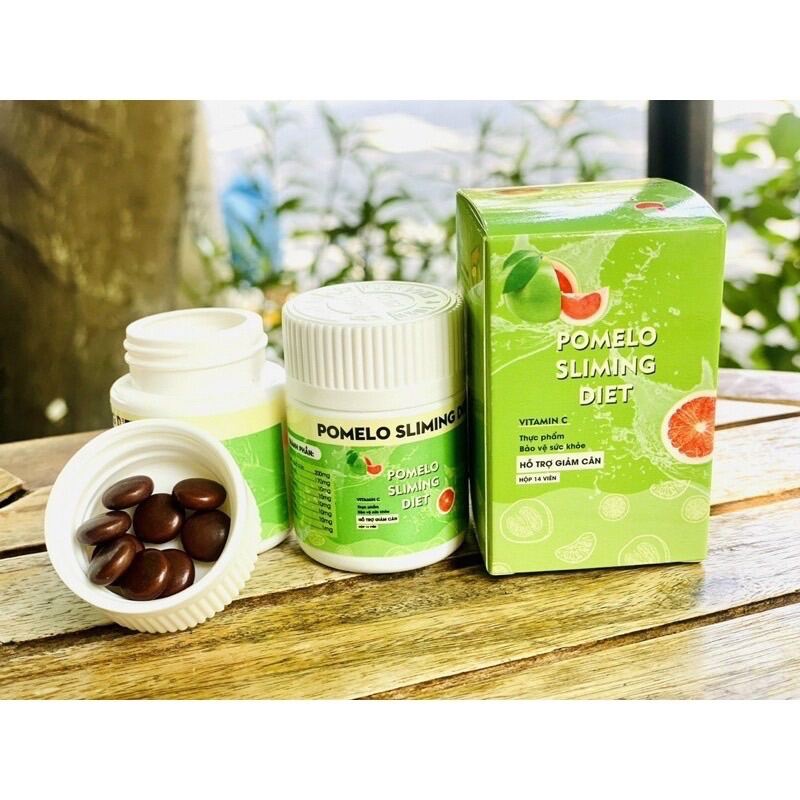 Viên detox xổ mỡ POMELO bưởi giảm mỡ bụng hiệu quả - Hộp 14 viên