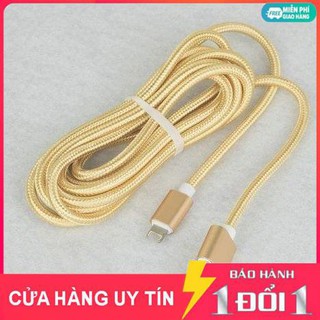 Dây sạc iphone, android, type c - dài 3m bọc dù, siêu dài, tiện lợi .