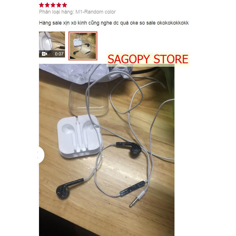 Tai nghe có dây nhét tai M2 Pro giắc 3,5mm, tai phone in ear dùng được iphone 6/6s/6Plus, Samsung oppo xiaomi android