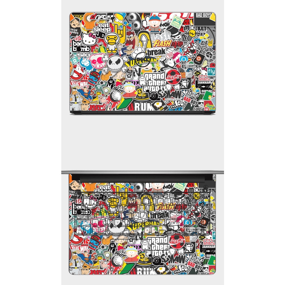Skin dán Laptop in hình sticker . Đủ các dòng máy: Asus, Acer, Dell, HP,.. In hình theo yêu cầu
